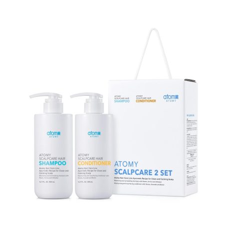 Scalpcare 2 Set Cosmética Coreana, Productos Coreanos. Cuidado del cabello, Shanpoo y Acondicionador. Anticaida y cuidado del cabello.