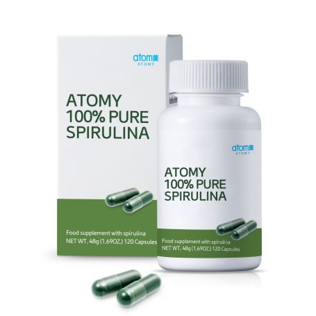 Espirulina Pura 100% ESPIRULINA, suplemento alimenticio de Atomy. Vitanimas, minerales, ácidos grasos esenciales.